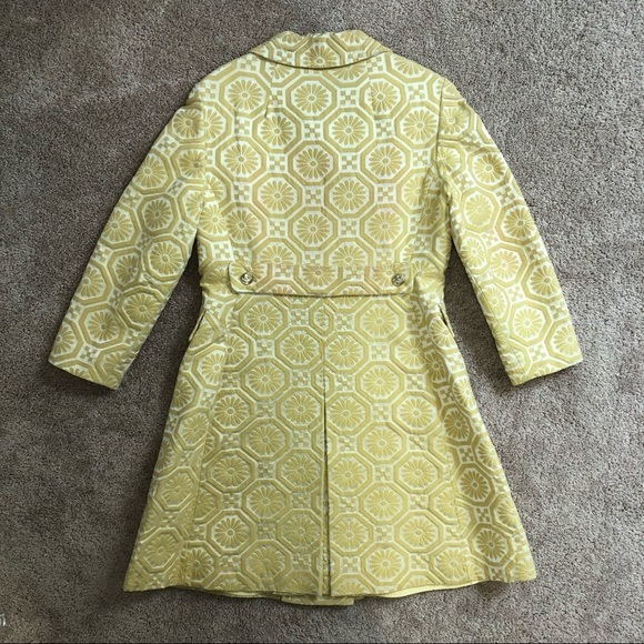 Vintage Rothmoor Coat Gold Full Length Button Down Fully Lined Winter Overcoat - Picture 7 of 17